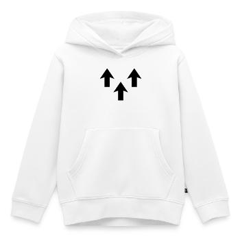 Flèches - Sweat Premium à capuche enfant bio - blanc - Devant - AI Model Kid Female (0cm)