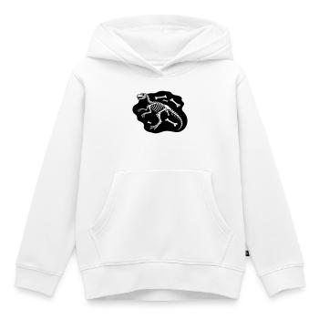 Os de dinosaure - Sweat Premium à capuche enfant bio - blanc - Devant - AI Model Kid Female (0cm)
