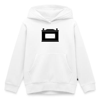 Autobatterie - Kinder Premium Organic Hoodie - Weiß - Vorne - AI Model Kid Female (0cm)