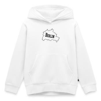 Berlin - Sweat Premium à capuche enfant bio - blanc - Devant - AI Model Kid Female (0cm)