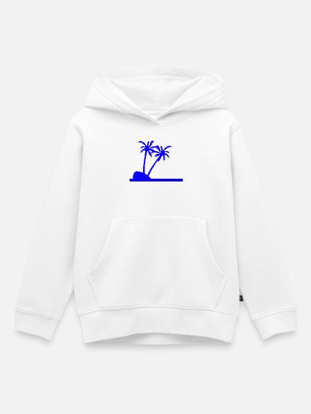 Palmen - Kinder Premium Organic Hoodie - Weiß