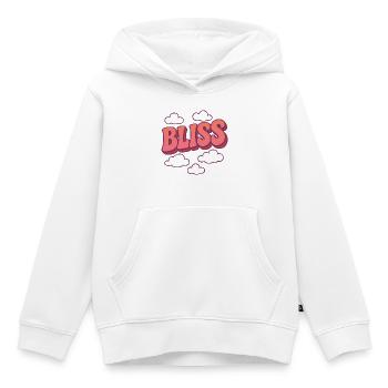 Bliss Clouds Retro Bubble - Sweat Premium à capuche enfant bio - blanc - Devant - AI Model Kid Female (0cm)