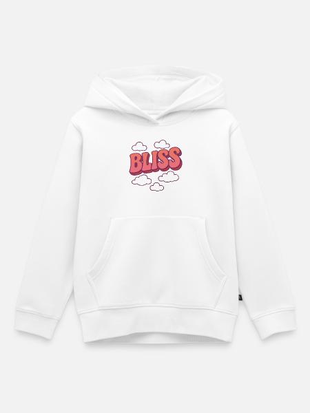 Bliss Wolken Retro Bubble - Kinder Premium Organic Hoodie - Weiß