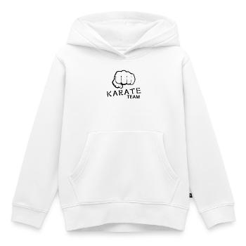 Équipe de karaté - Sweat Premium à capuche enfant bio - blanc - Devant - AI Model Kid Female (0cm)