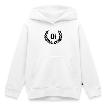 Contour de la couronne de laurier vert - Sweat Premium à capuche enfant bio - blanc - Devant - AI Model Kid Female (0cm)