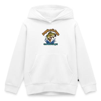 Angeln mit Papa – Alles ist Gut - Kinder Premium Organic Hoodie - Weiß - Vorne - AI Model Kid Female (0cm)