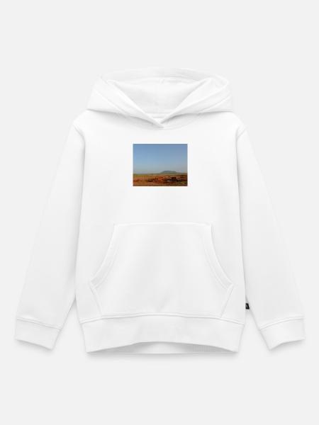 Wüstenhorizont und rote Böden - Kinder Premium Organic Hoodie - Weiß