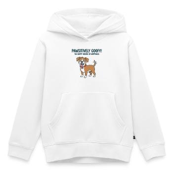 Pawsitively Goofy Dog Spaß - Kinder Premium Organic Hoodie - Weiß - Vorne - AI Model Kid Female (0cm)