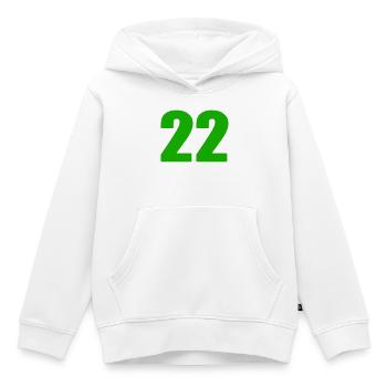 22 - Kinder Premium Organic Hoodie - Weiß - Vorne - AI Model Kid Female (0cm)