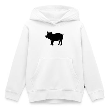 Schwein - Kinder Premium Organic Hoodie - Weiß - Vorne - AI Model Kid Female (0cm)