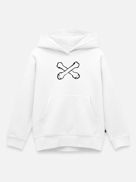 Knochen - Kinder Premium Organic Hoodie - Weiß