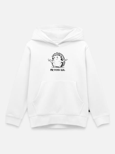 Igel egal - Mir doch igal - Kinder Premium Organic Hoodie - Weiß