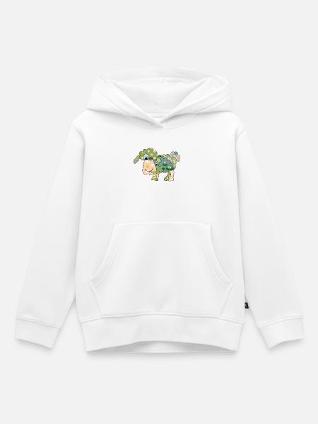 Verruecktes_buntes_Schaf - Kinder Premium Organic Hoodie - Weiß