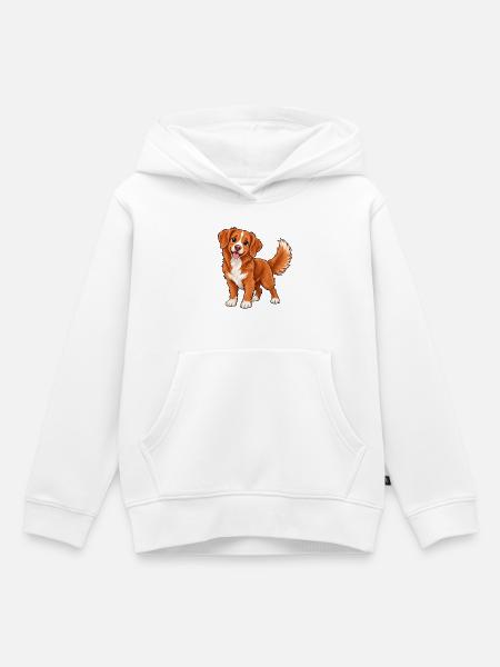 Nova Scotia Retriever Kawaii Style - Kinder Premium Organic Hoodie - Weiß