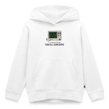 Es funktioniert an meinem Oszilloskop - Kinder Premium Organic Hoodie - Weiß - Vorne - AI Model Kid Female (0cm)