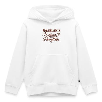 Saarland Heimatliebe - Kinder Premium Organic Hoodie - Weiß - Vorne - AI Model Kid Female (0cm)
