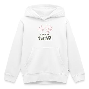 Kaffeeherz Stethoskop Motiv - Kinder Premium Organic Hoodie - Weiß - Vorne - AI Model Kid Female (0cm)