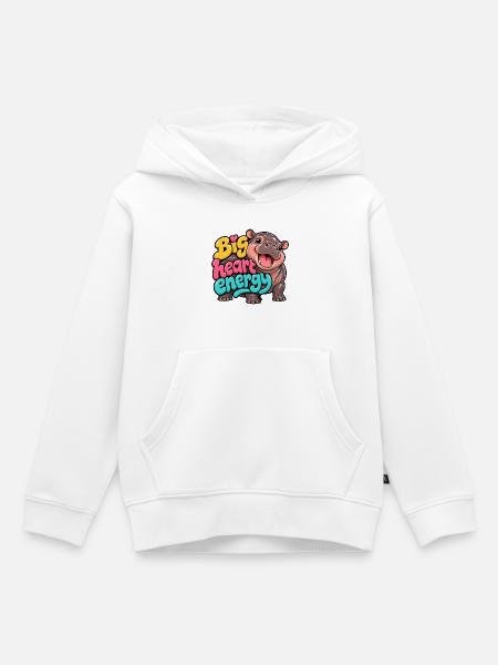Zwergflusspferd - Kinder Premium Organic Hoodie - Weiß