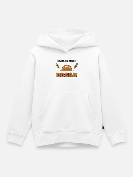 Knetet mehr Brot – Sauerteigbacker - Kinder Premium Organic Hoodie - Weiß