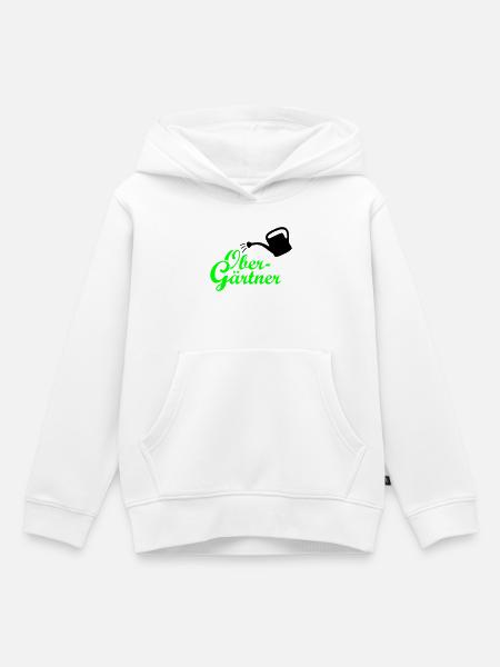 Obergärtner Giesskanne - Kinder Premium Organic Hoodie - Weiß