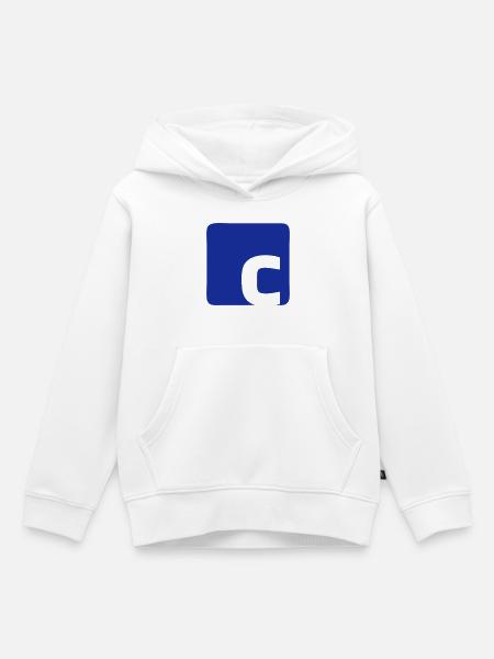 C Logo - Kinder Premium Organic Hoodie - Weiß