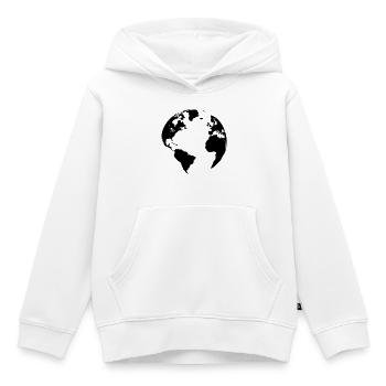 Terre Mère - Sweat Premium à capuche enfant bio - blanc - Devant - AI Model Kid Female (0cm)