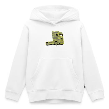 Camion V8 Super R1000 Vabis - Sweat Premium à capuche enfant bio - blanc - Devant - AI Model Kid Female (0cm)