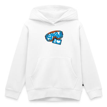 la neige - Sweat Premium à capuche enfant bio - blanc - Devant - AI Model Kid Female (0cm)