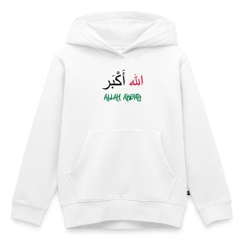 Allah Akbar - Sweat Premium à capuche enfant bio - blanc - Devant - AI Model Kid Female (0cm)