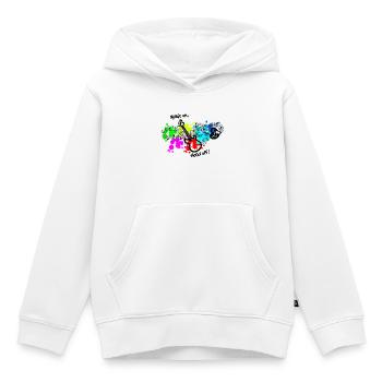 Musique, musique toujours et partout, faire de la musique - Sweat Premium à capuche enfant bio - blanc - Devant - AI Model Kid Female (0cm)