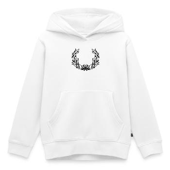 floraler Kranz - Kinder Premium Organic Hoodie - Weiß - Vorne - AI Model Kid Female (0cm)