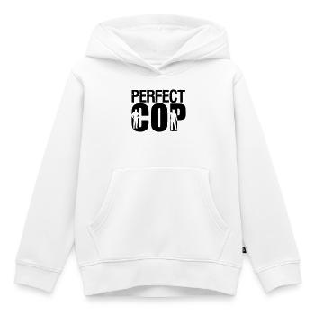 Perfect Cop Polizei Polizist Beruf Spruch Geschenk - Kinder Premium Organic Hoodie - Weiß - Vorne - AI Model Kid Female (0cm)