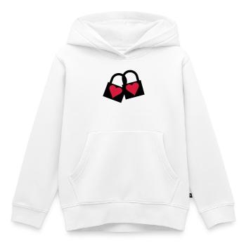 Love Lock - Kids Premium Organic Hoodie - white - Front - AI Model Kid Female (0cm)