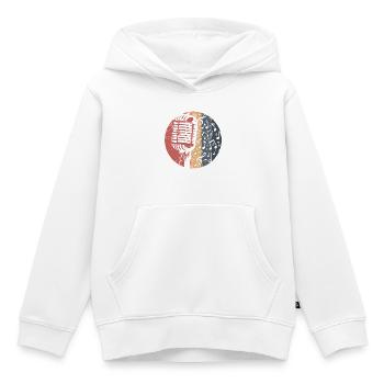 Mikrofon - Kinder Premium Organic Hoodie - Weiß - Vorne - AI Model Kid Female (0cm)
