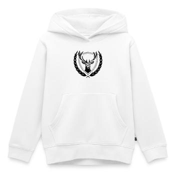 Cerf - Sweat Premium à capuche enfant bio - blanc - Devant - AI Model Kid Female (0cm)