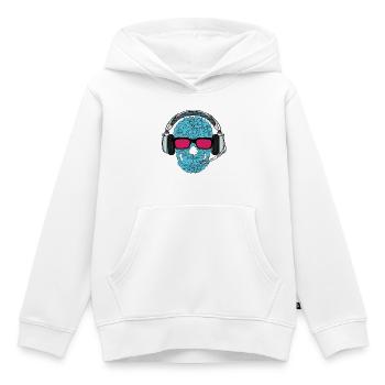 Musik Skull - Kinder Premium Organic Hoodie - Weiß - Vorne - AI Model Kid Female (0cm)