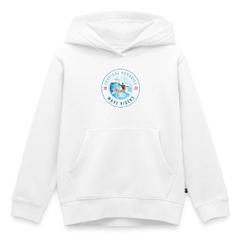 Tropical Paradise Wellenreiter - Kinder Premium Organic Hoodie - Weiß - Vorne - AI Model Kid Female (0cm)