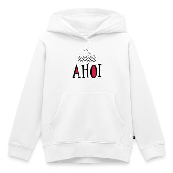 Ahoi - Kinder Premium Organic Hoodie - Weiß - Vorne - AI Model Kid Female (0cm)