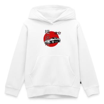 Yokohama Nights, design de voiture japonaise - Sweat Premium à capuche enfant bio - blanc - Devant - AI Model Kid Female (0cm)