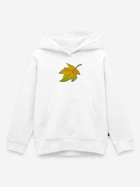 Herbstblatt | Autumn leave - Kinder Premium Organic Hoodie - Weiß