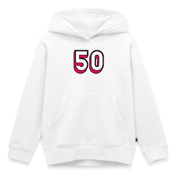 50. HERZLICHEN GLÜCKWUNSCH ZUM GEBURTSTAG. ALLES GUTE ZUM GEBURTSTAG! - Kinder Premium Organic Hoodie - Weiß - Vorne - AI Model Kid Female (0cm)