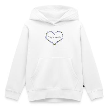 Forget-me-not - Kids Premium Organic Hoodie - white - Front - AI Model Kid Female (0cm)