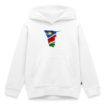 Namibia Landkarte used - Kinder Premium Organic Hoodie - Weiß - Vorne - AI Model Kid Female (0cm)