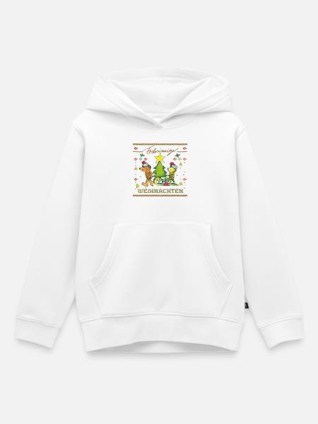 Janosch Tiger Und Bär Frohsinnige Weihnachten - Kinder Premium Organic Hoodie - Weiß
