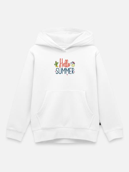 Hallo Sommer - Kinder Premium Organic Hoodie - Weiß