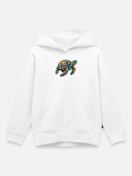 Schildkröte - Kinder Premium Organic Hoodie - Weiß