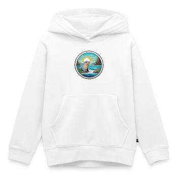 Kleine Robbe an der Küste - Kinder Premium Organic Hoodie - Weiß - Vorne - AI Model Kid Female (0cm)