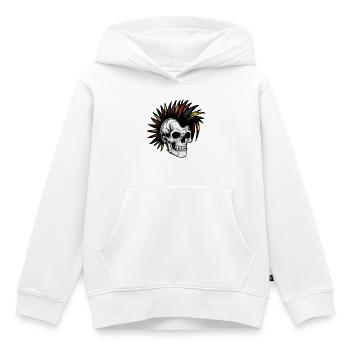 Irokese Deutschland Punker Fussballfan Skull - Kinder Premium Organic Hoodie - Weiß - Vorne - AI Model Kid Female (0cm)