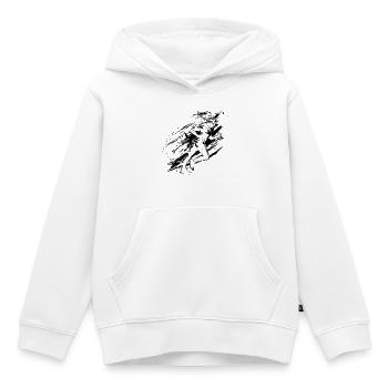 Läuferin Zeichnung - Kinder Premium Organic Hoodie - Weiß - Vorne - AI Model Kid Female (0cm)