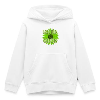 ich bin Grün - Margarite Blume - Kinder Premium Organic Hoodie - Weiß - Vorne - AI Model Kid Female (0cm)